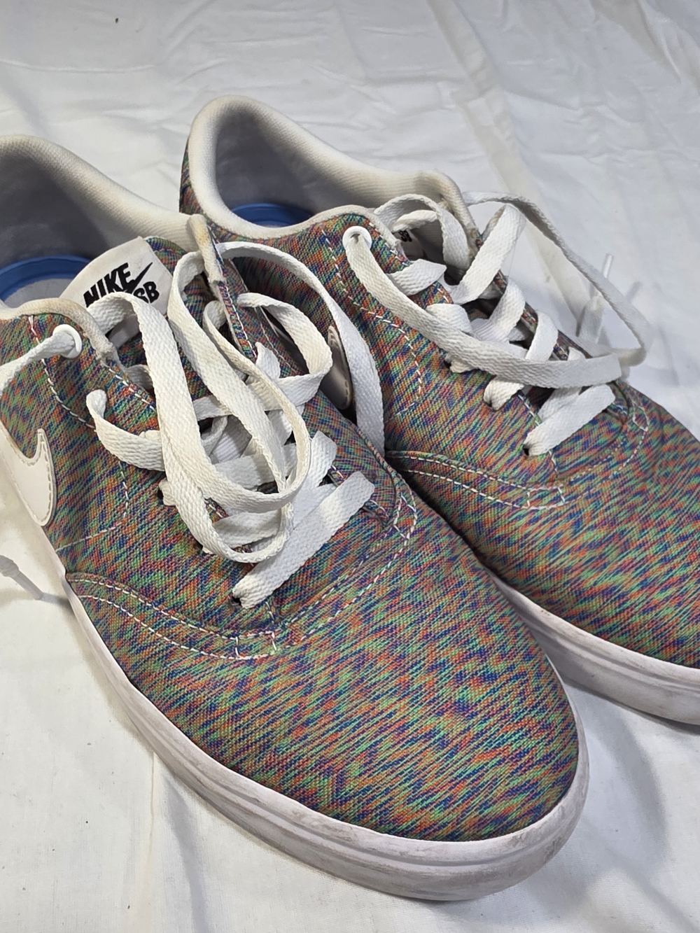 Nike Check Solar Multicolor Canvas Skate Shoes - 7.5